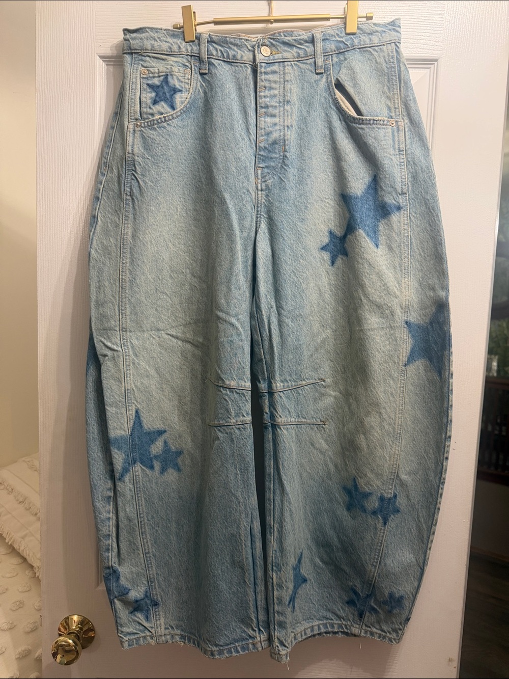 Free People We The Free Barrel Leg Star Jeans Size 31